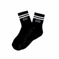 RYDE Houston MOVE Black & White Unisex Half Crew Socks Grip Socks